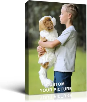 Wewejia - Custom Canvas Prints with Your Photos 12x16 inch, Personalized Canvas Pictures for Wall to Print Framed Wedding Family Baby Pets