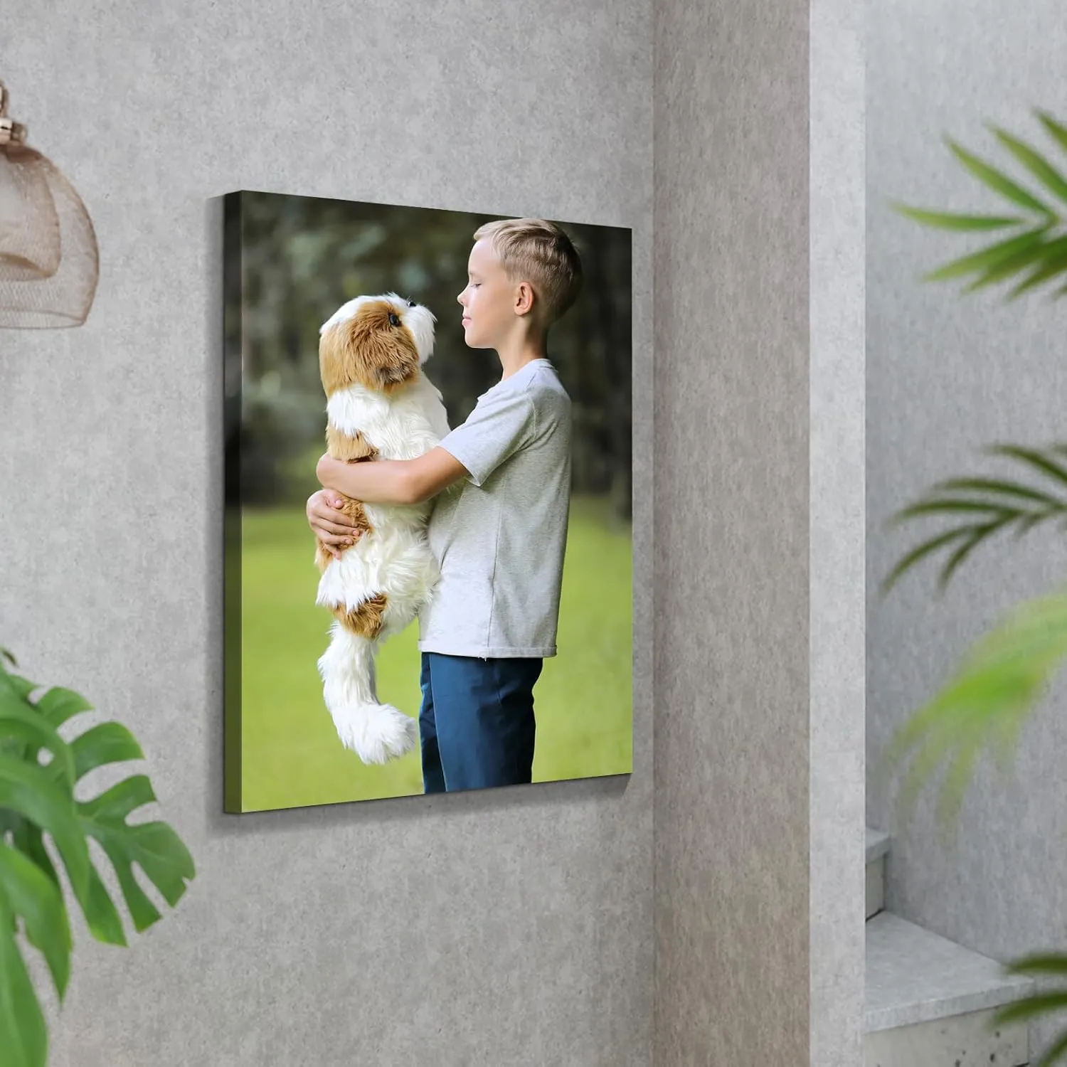 Wewejia - Custom Canvas Prints with Your Photos 12x16 inch, Personalized Canvas Pictures for Wall to Print Framed Wedding Family Baby Pets