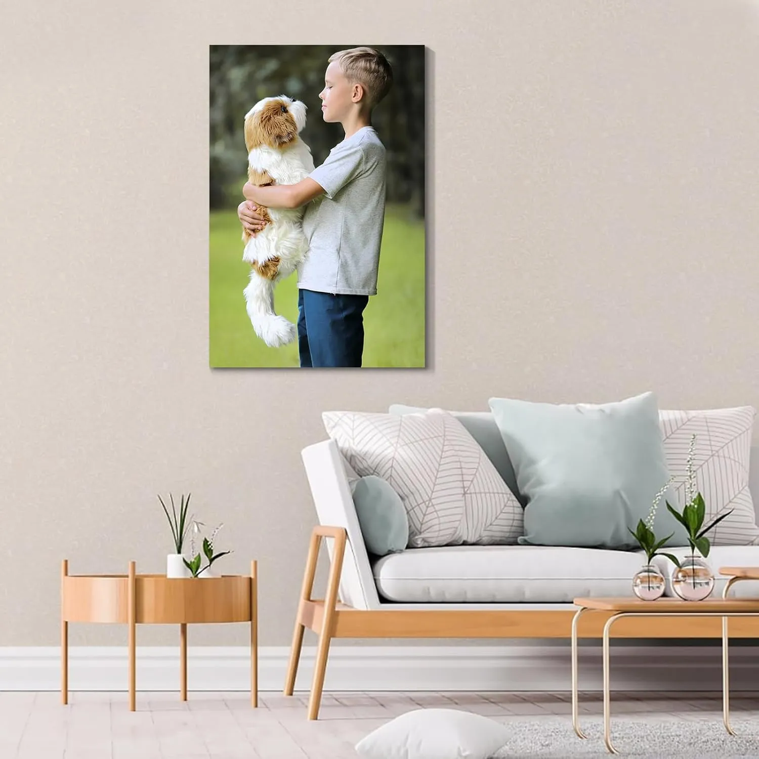 Wewejia - Custom Canvas Prints with Your Photos 12x16 inch, Personalized Canvas Pictures for Wall to Print Framed Wedding Family Baby Pets