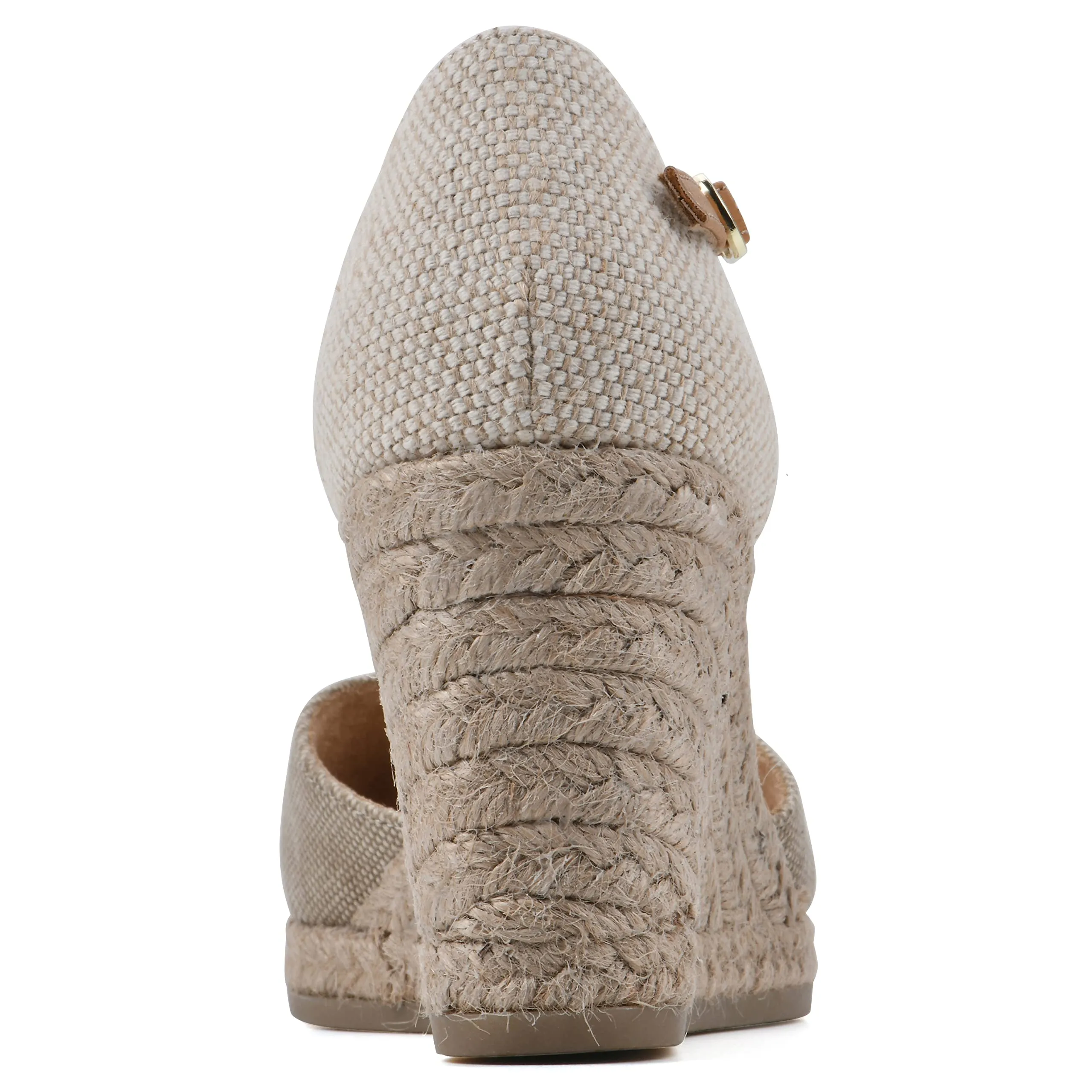 WHITE MOUNTAIN Women's Mamba Espadrille Wedge Sandal, Lttaupe/Canvas, 11 M