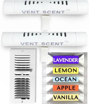 Whole Home Air Freshener | 10 Scented Sticks Included | Passive Essential Oil Diffuser | Easier Placement Than HVAC Furnace Filter or AC | Adjustable House Freshener & Fragrance System