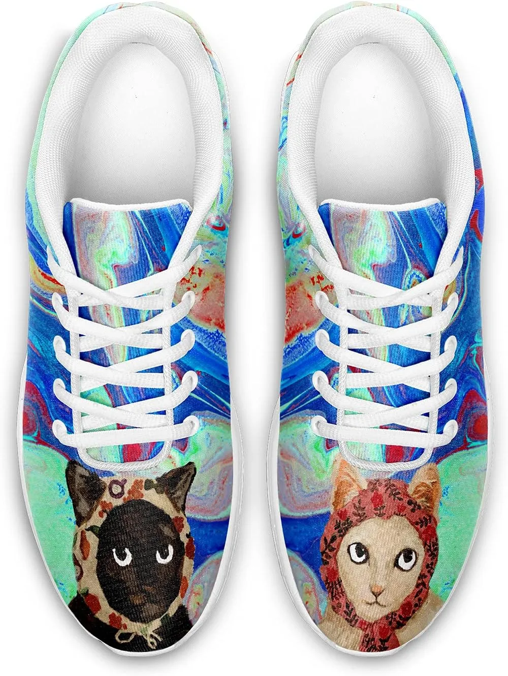 Women Slip On Tennis Shoes Athletic Walking Casual Non-Slip Sneakers Custom Pet Print Shoes