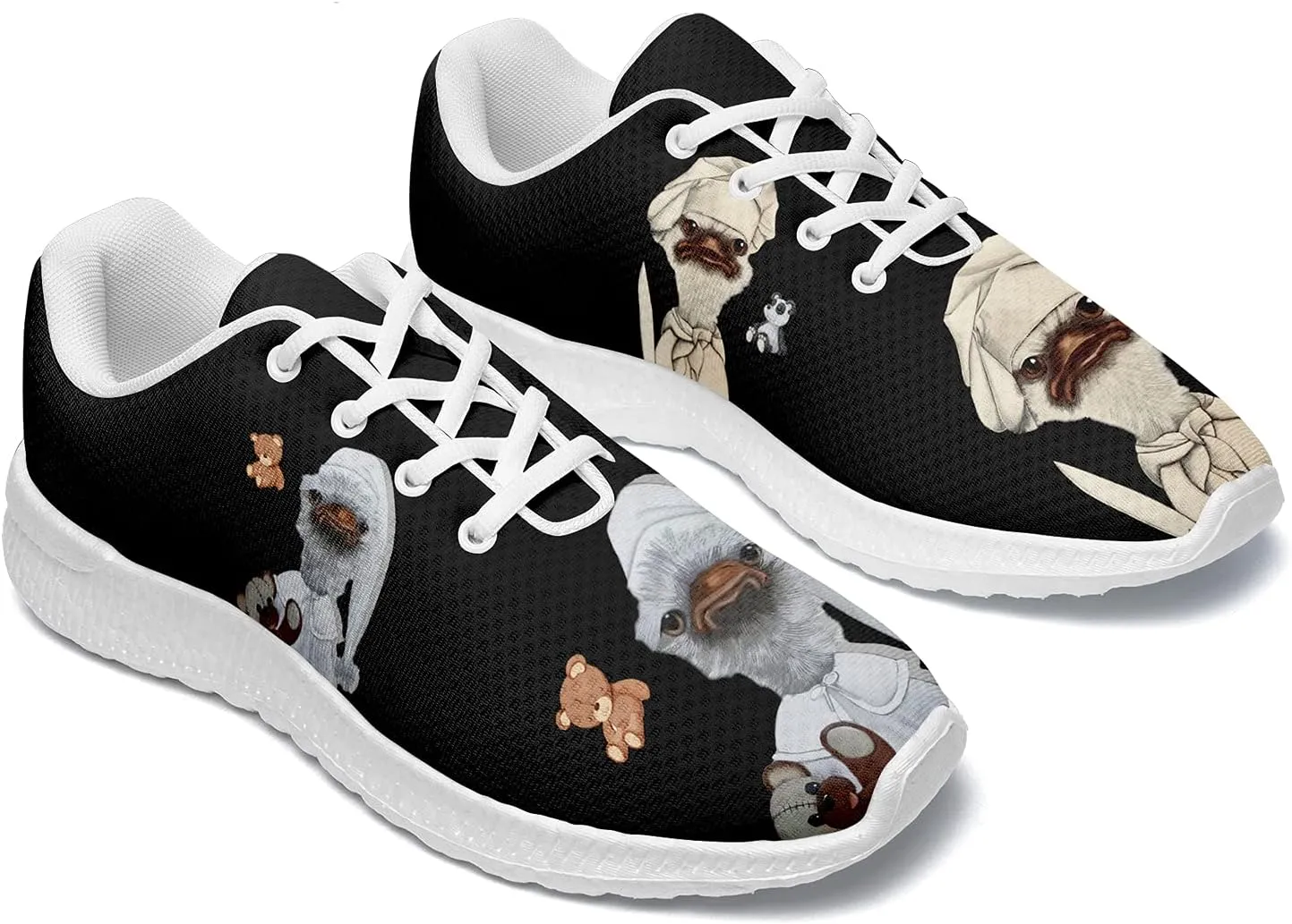 Women Slip On Tennis Shoes Athletic Walking Casual Non-Slip Sneakers Custom Pet Print Shoes