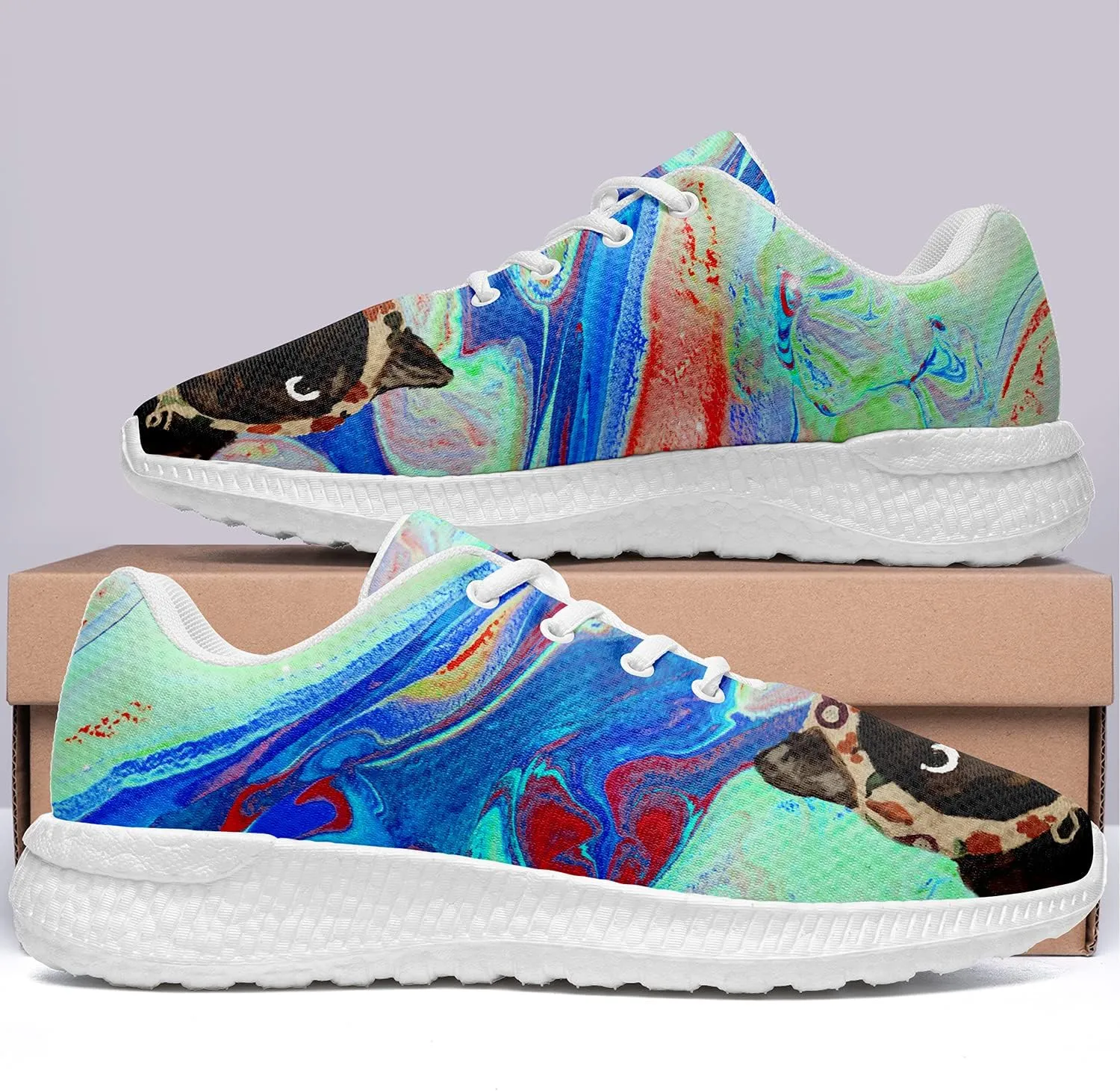 Women Slip On Tennis Shoes Athletic Walking Casual Non-Slip Sneakers Custom Pet Print Shoes