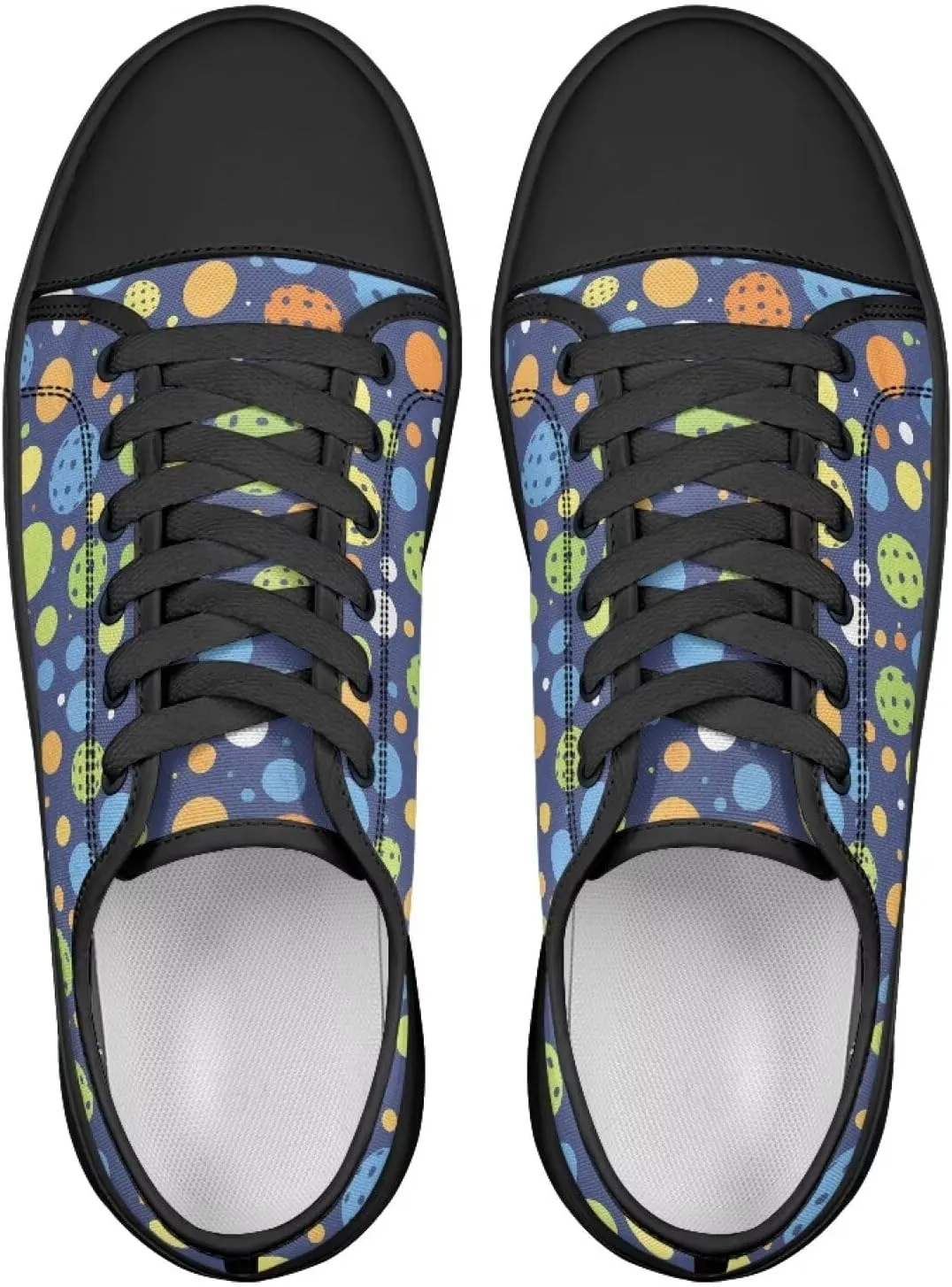 Women's Canvas Slip On Shoes Fashion Canvas Casual Sneakers Lightweight Soft Tennis Shoe Size 6-13.5 Black Sole