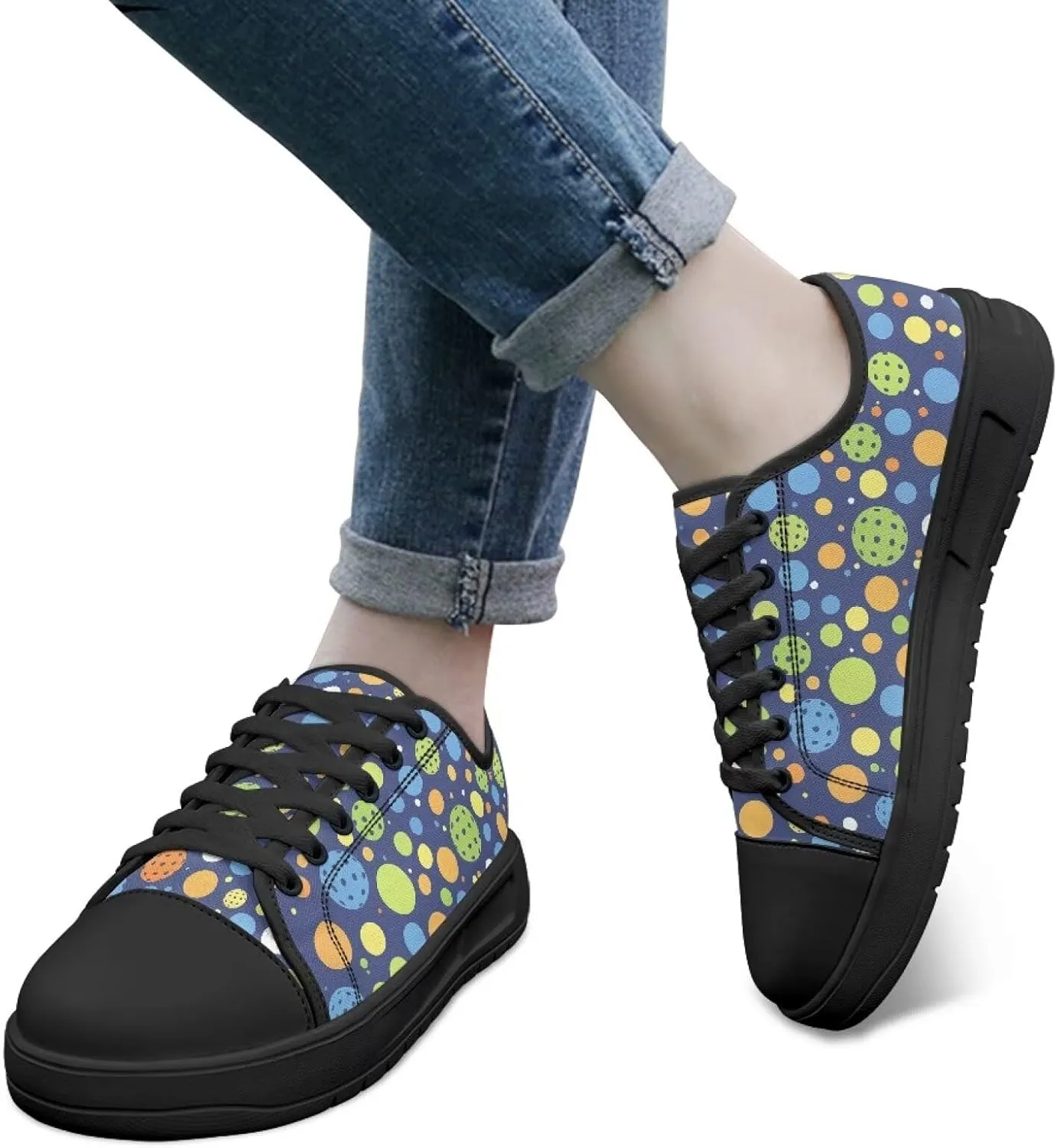 Women's Canvas Slip On Shoes Fashion Canvas Casual Sneakers Lightweight Soft Tennis Shoe Size 6-13.5 Black Sole