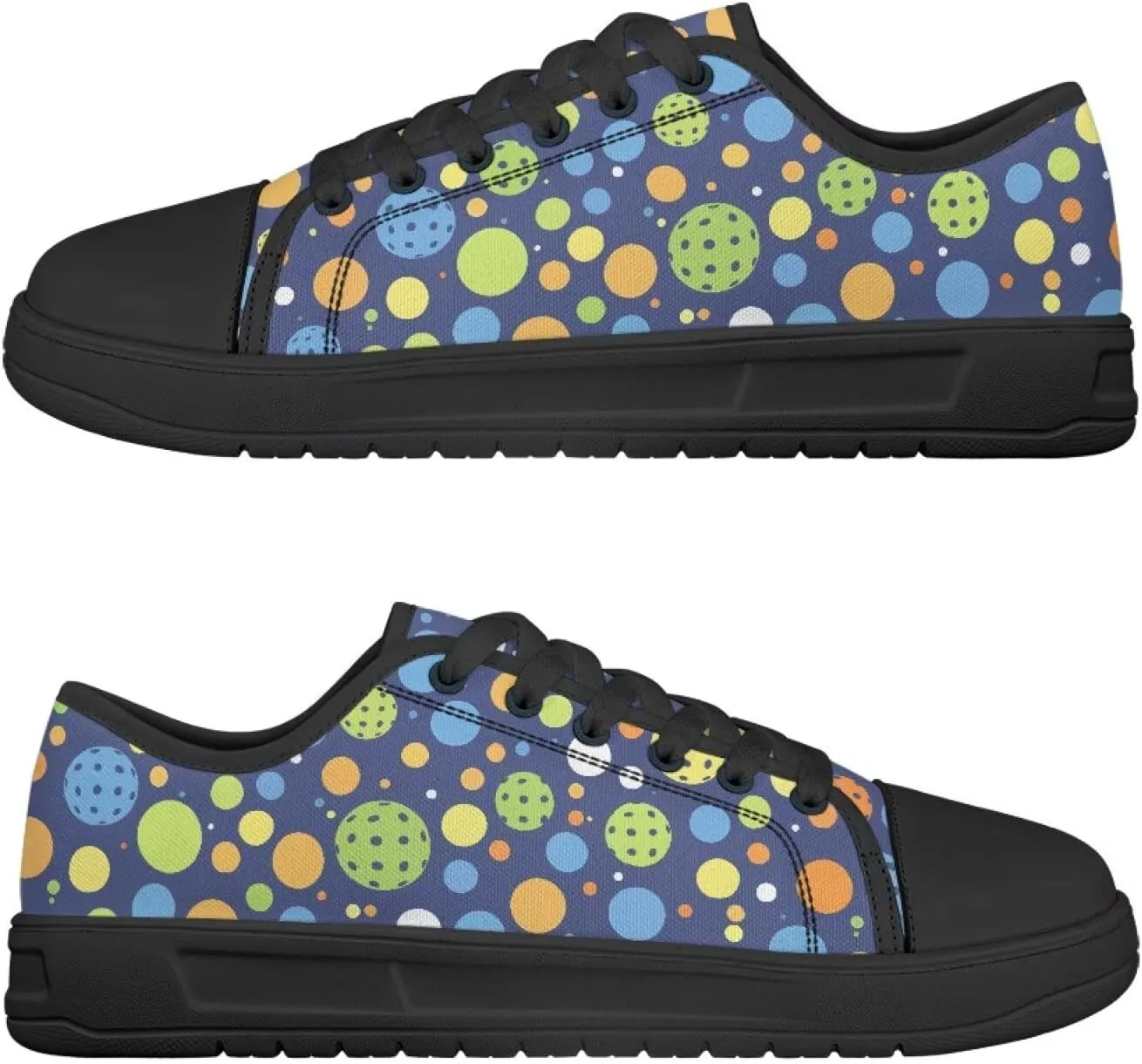 Women's Canvas Slip On Shoes Fashion Canvas Casual Sneakers Lightweight Soft Tennis Shoe Size 6-13.5 Black Sole