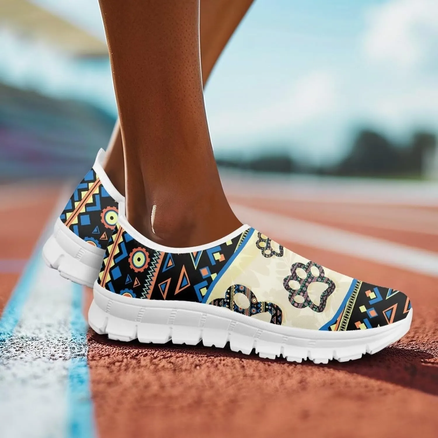 Women’s Outdoor Cycling Canvas Shoes Low Top Fashion Sneakers Slip on Walking Shoe（White Sole）