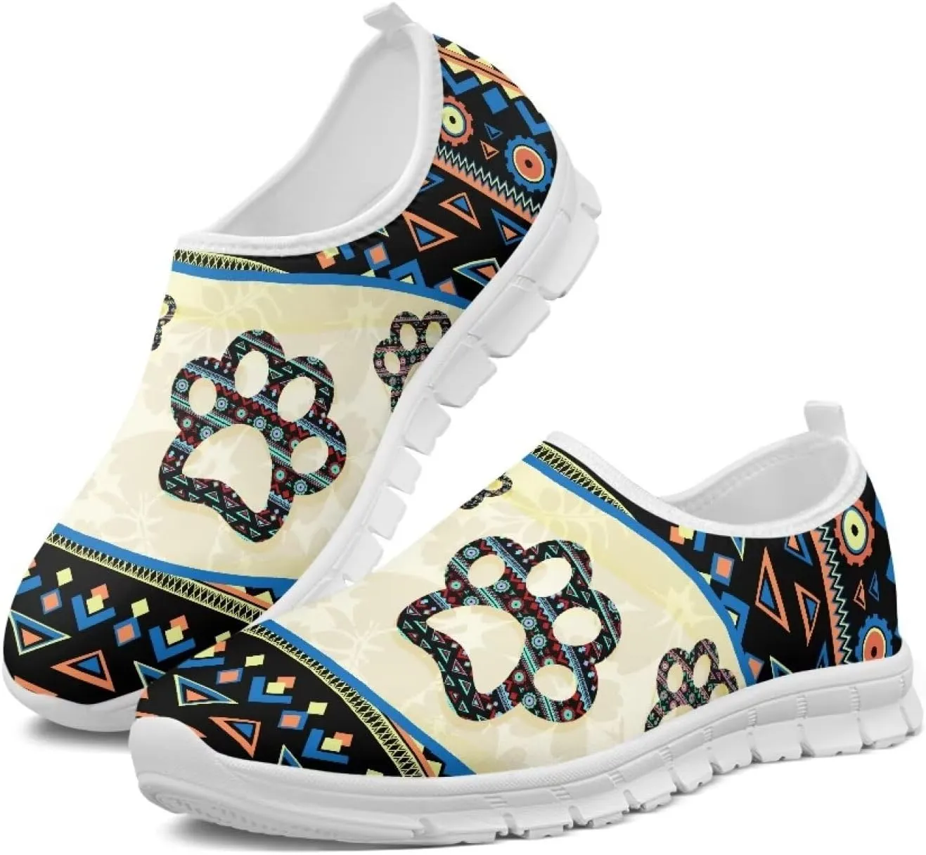 Women’s Outdoor Cycling Canvas Shoes Low Top Fashion Sneakers Slip on Walking Shoe（White Sole）