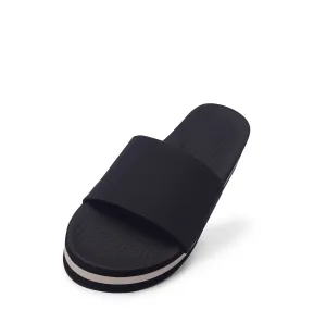 Women's Platform Slide - Black & Sea Salt