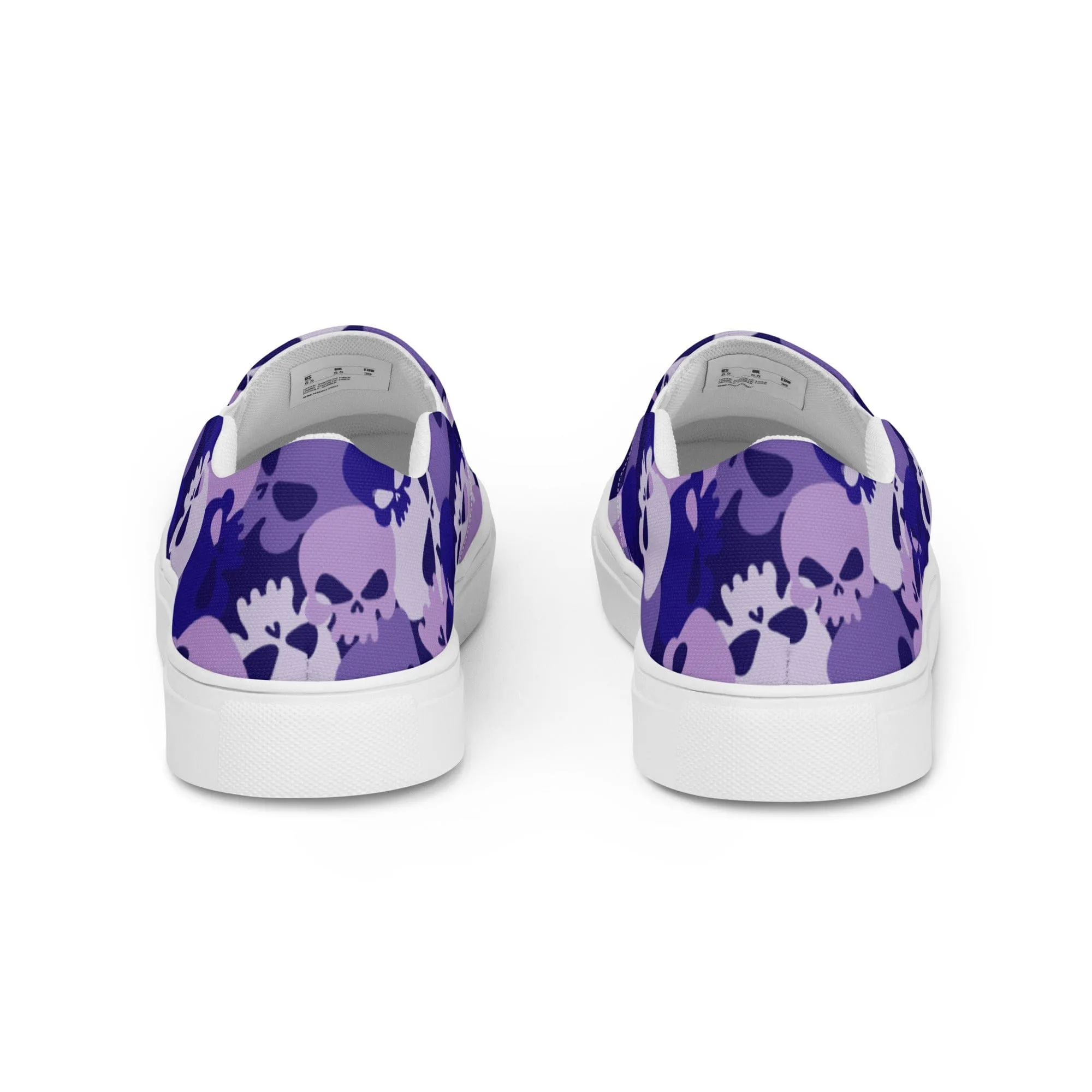 Women’s Purple Skull Slip-on Canvas Shoes