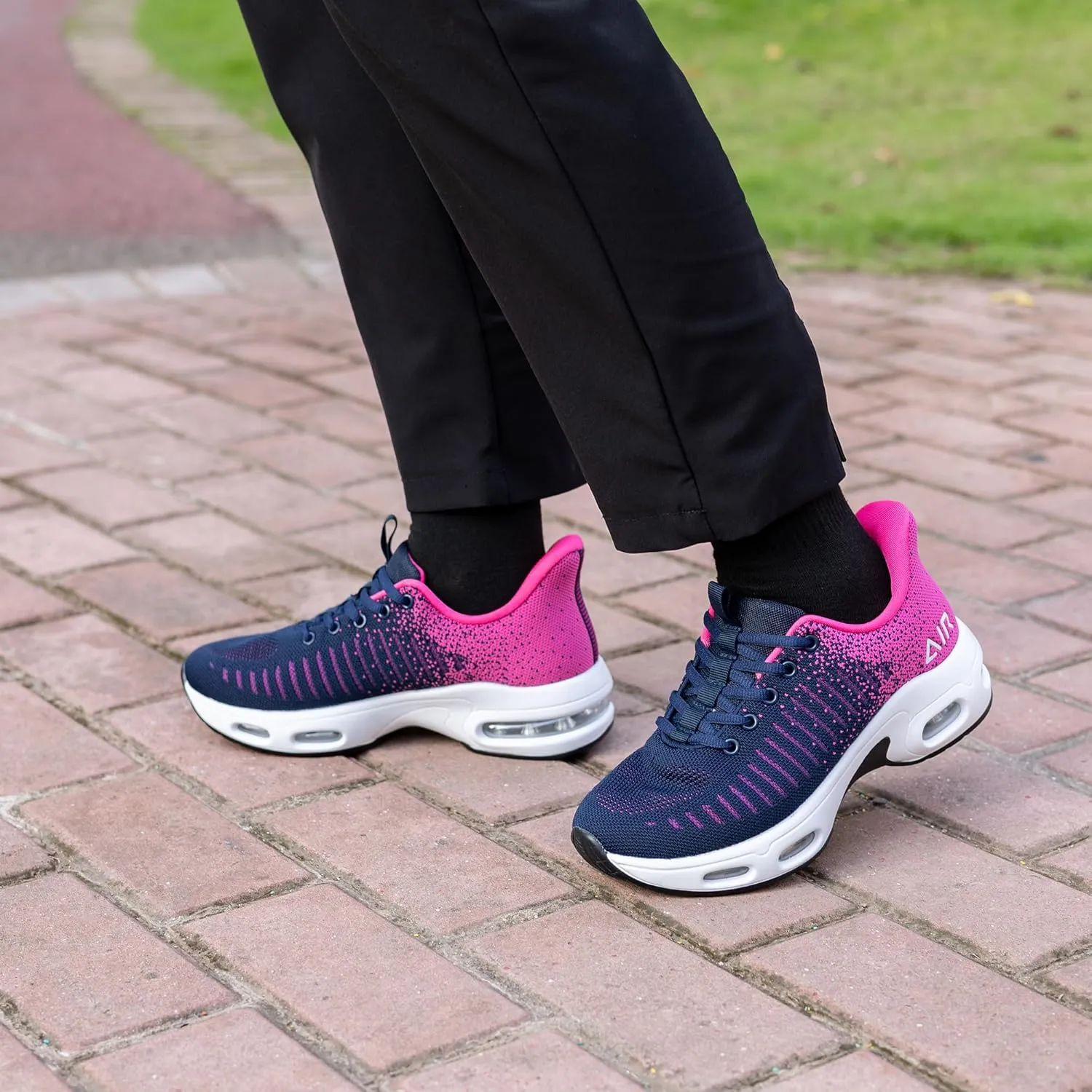 Womens Running Shoes Air Tennis Sneakers Slip On Athletic Shoes for Walking Gym Fitness