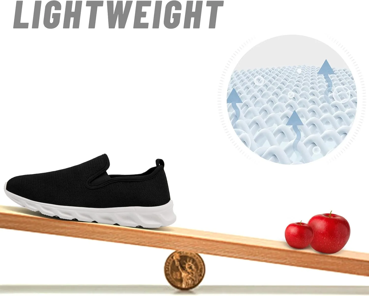 Womens Running Tennis Walking Gym Slip on Shoes Athletic Sneakers Workout Fitness Hiking Shoe