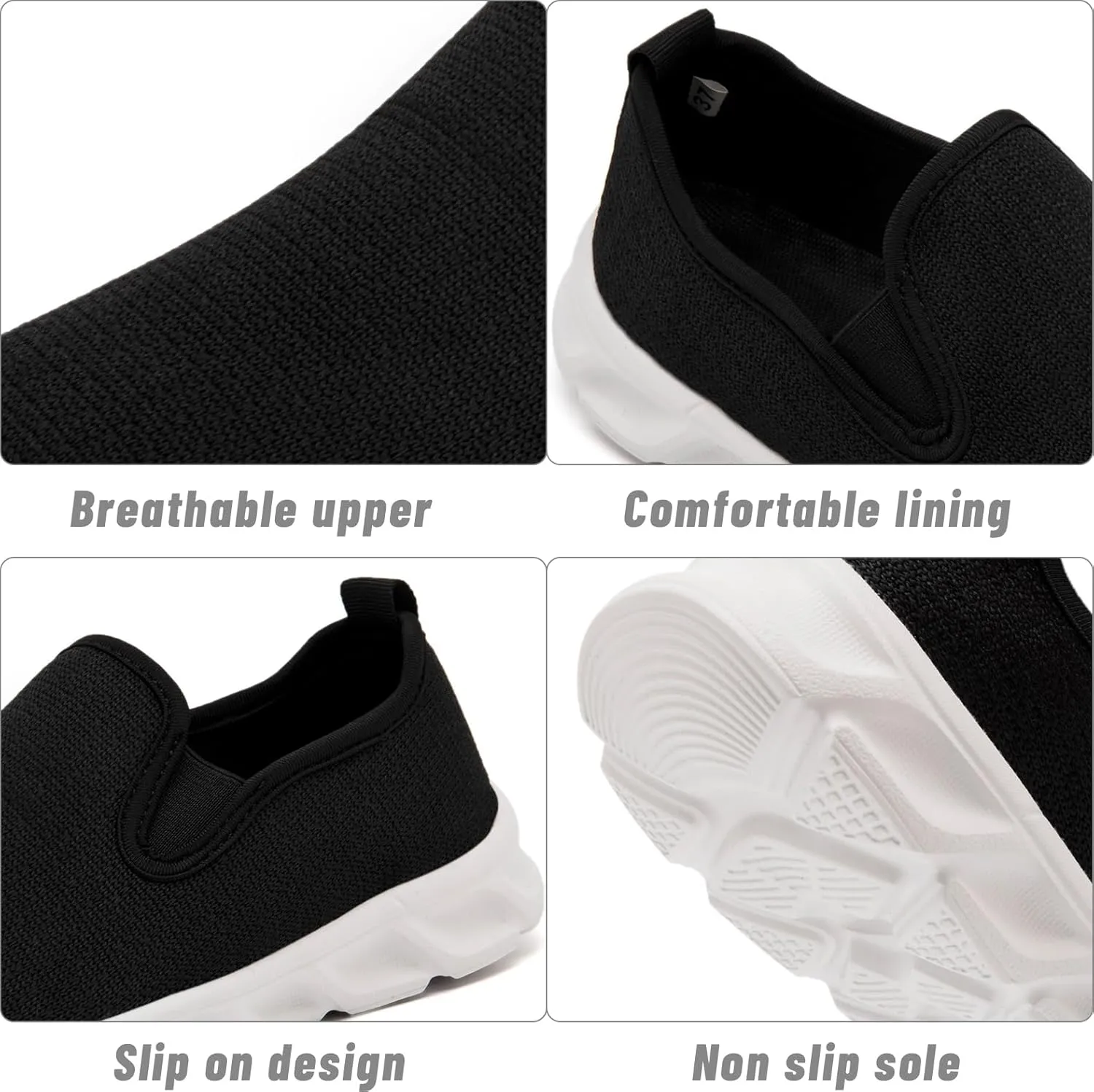 Womens Running Tennis Walking Gym Slip on Shoes Athletic Sneakers Workout Fitness Hiking Shoe