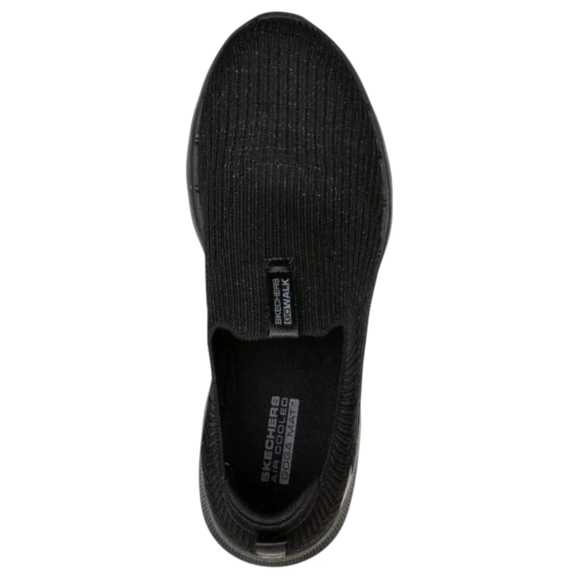 Womens Skechers Go Walk 6 - Ocean Crystal Black/Black Walking Sport Shoes