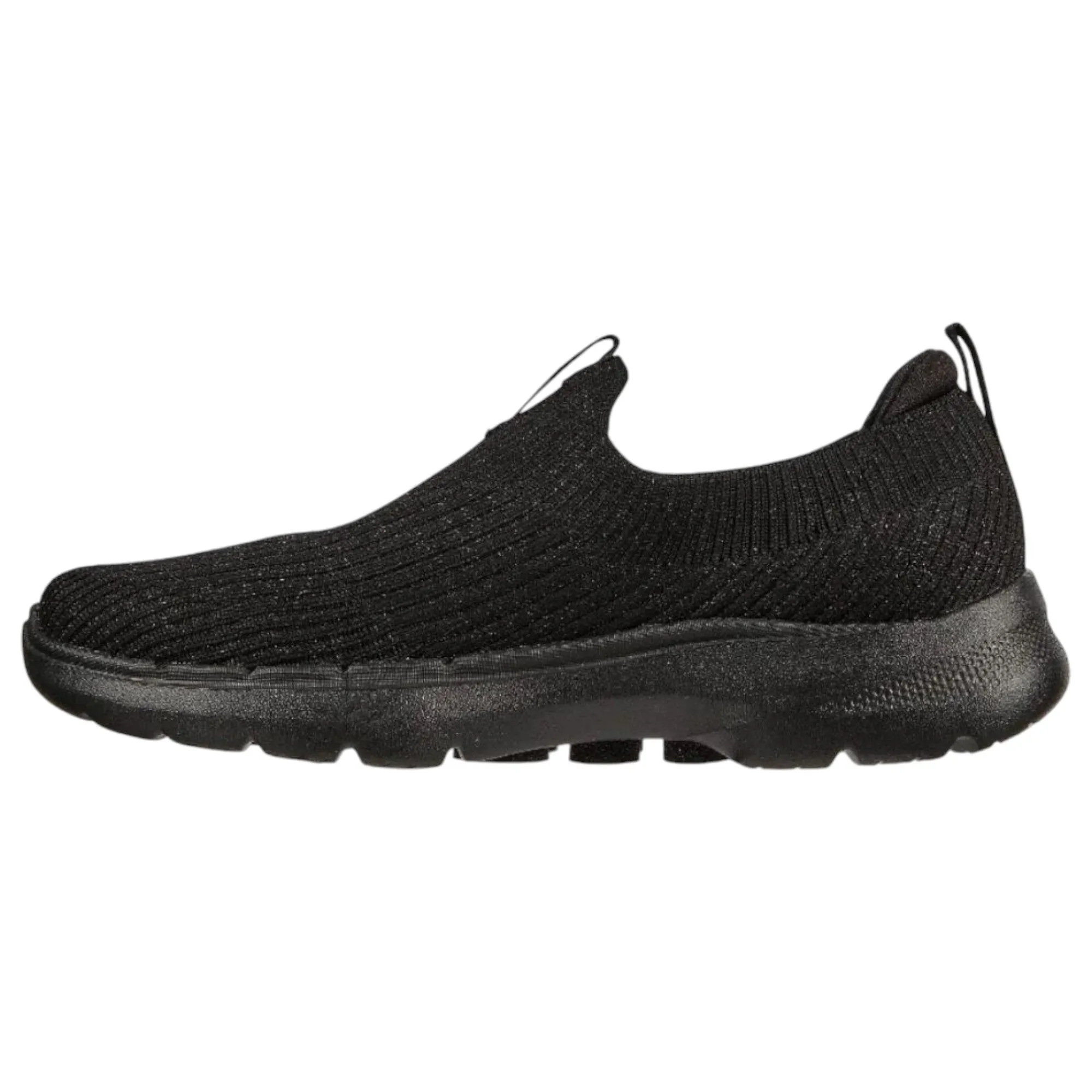 Womens Skechers Go Walk 6 - Ocean Crystal Black/Black Walking Sport Shoes