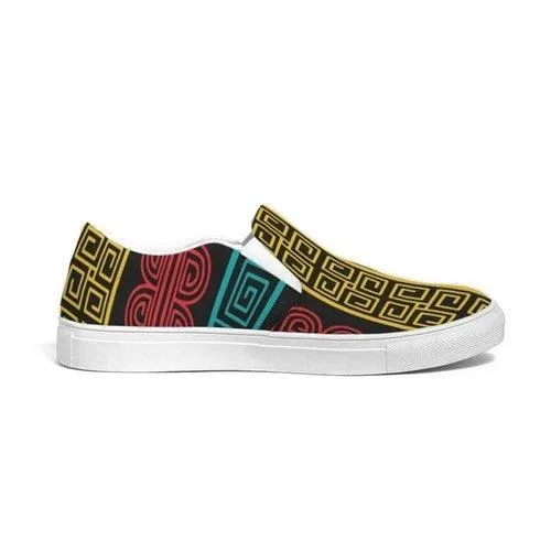 Womens Sneakers, Multicolor Slip-on Canvas Shoes - S372809