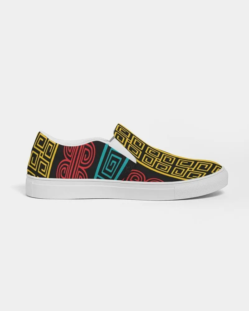 Womens Sneakers, Multicolor Slip-on Canvas Shoes - S372809