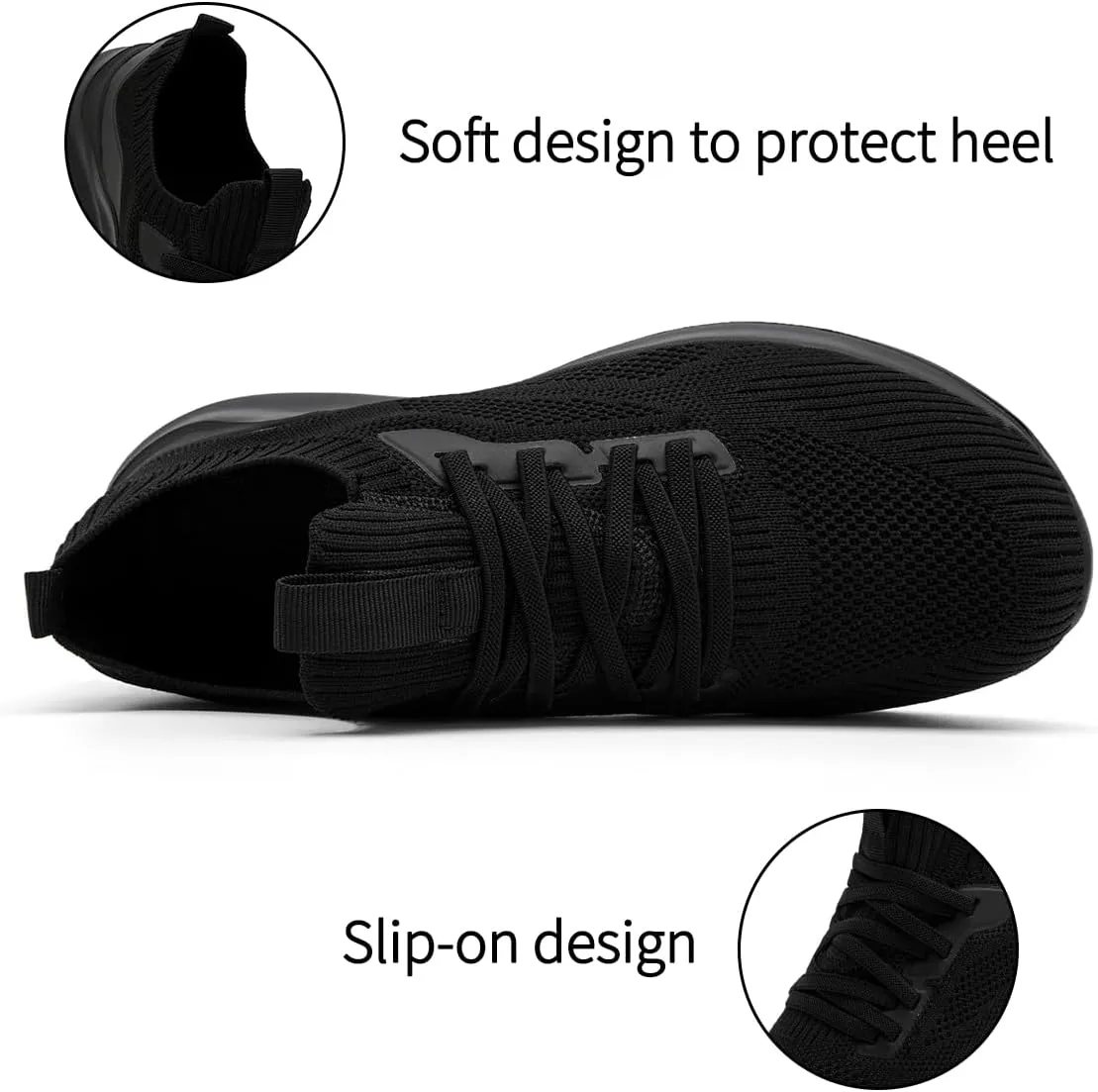 Womens Walking Shoes Running Sneakers Slip On Tennis Sport Workout Gym Athletic Outdoor Travel Work Lightweight Fashion Breathable Comfortable Shoe