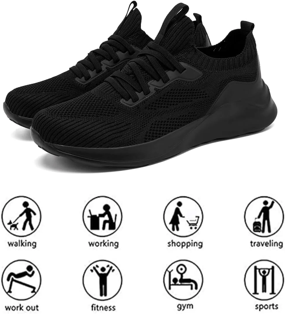 Womens Walking Shoes Running Sneakers Slip On Tennis Sport Workout Gym Athletic Outdoor Travel Work Lightweight Fashion Breathable Comfortable Shoe