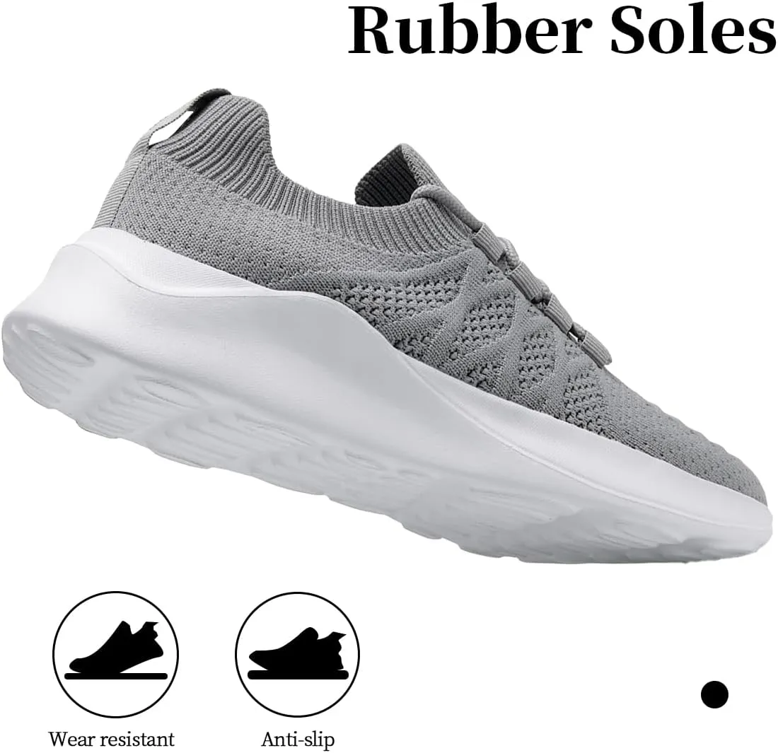 Womens Walking Shoes Tennis Slip On Sneakers Running Sport Workout Gym Shoes Athletic Non Slip Breathable Lightweight Fashion Casual Black US 6 to US 11.5