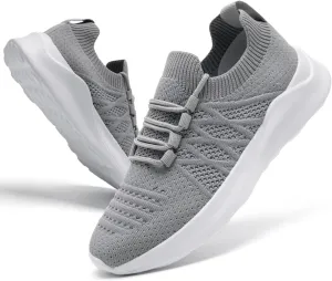 Womens Walking Shoes Tennis Slip On Sneakers Running Sport Workout Gym Shoes Athletic Non Slip Breathable Lightweight Fashion Casual Black US 6 to US 11.5