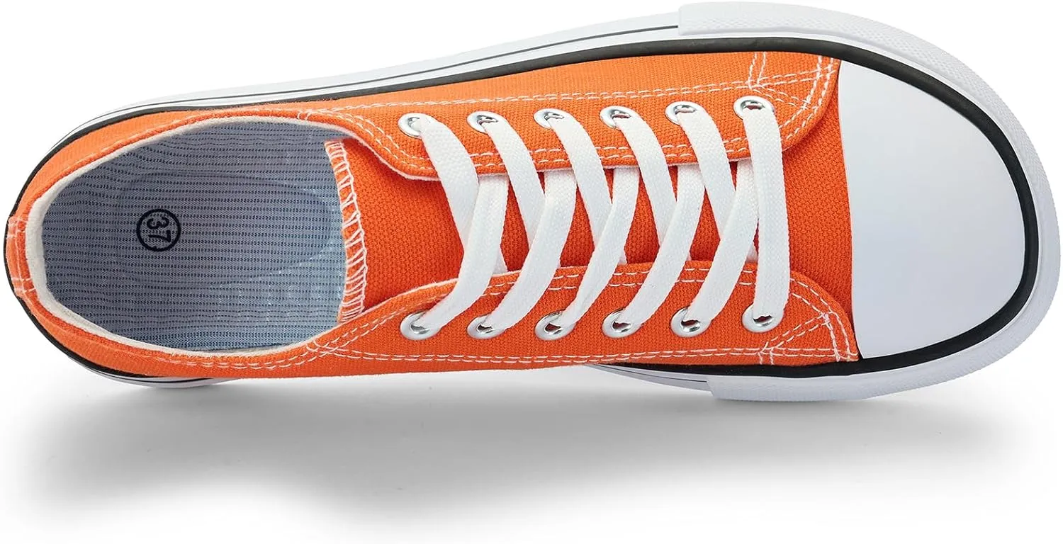 Women's Wide Toe Canvas Tennis Shoes - Casual Fashion Sneakers for Walking & Everyday Wear