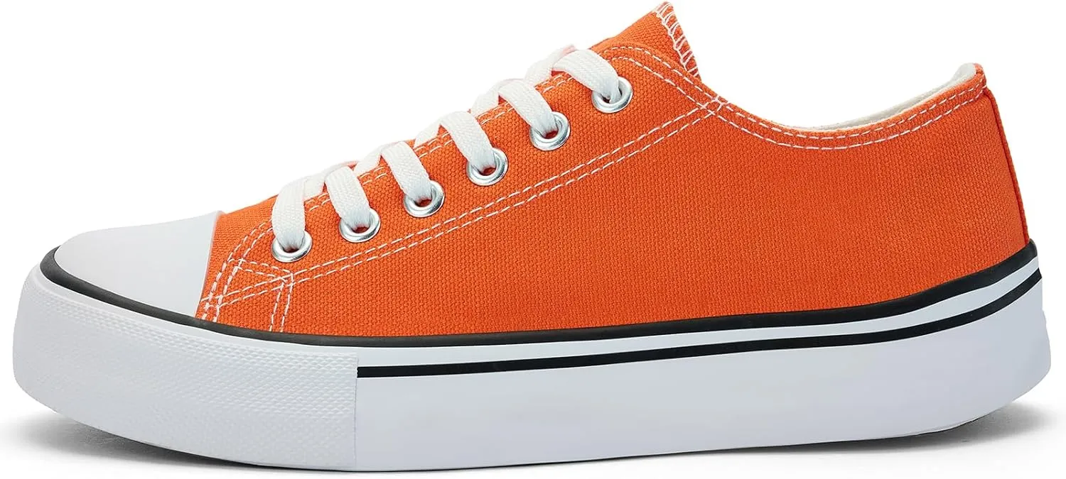 Women's Wide Toe Canvas Tennis Shoes - Casual Fashion Sneakers for Walking & Everyday Wear