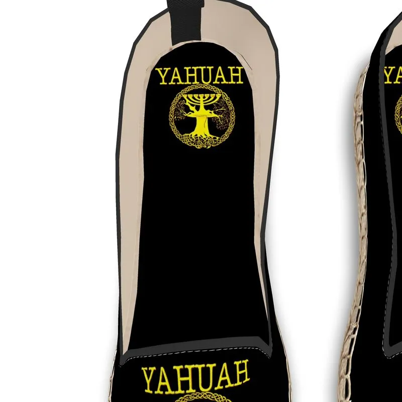 Yahuah-Tree of Life 02-01 Royal Men's Flat Loafer Espadrilles