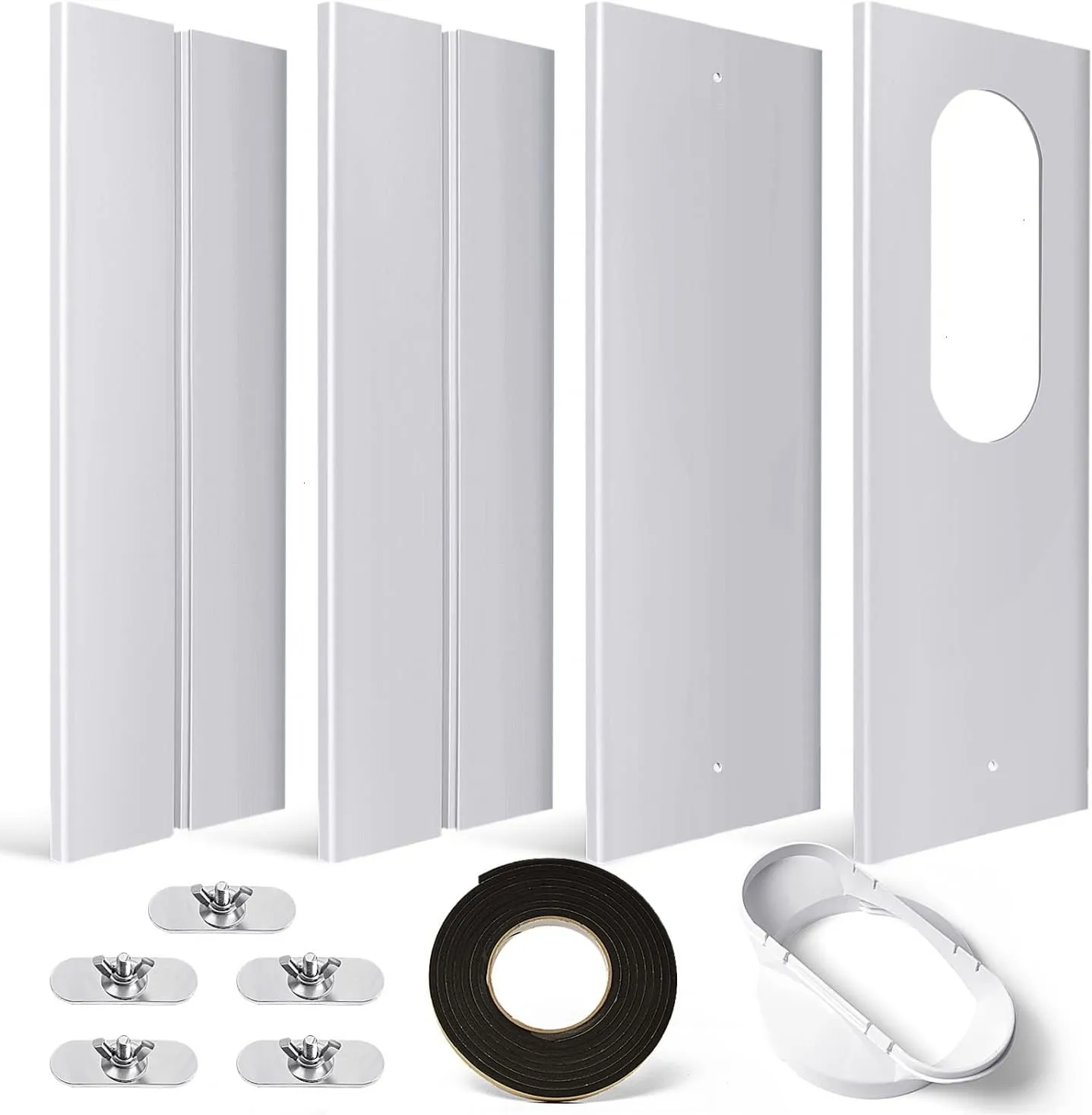 YoleShy Portable Air Conditioner Window Kit with Coupler Adjustable Window Seal for AC Unit, Sliding AC Vent Kit for 5 inches Exhaust Hose
