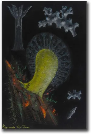 YPEKODRF Oil on Canvas Posters And PrintsPhilip Henry Gosse Dead Man's Fingers (CLiving Room Bedroom Home Decoration 16x24inch