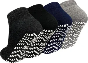 ZAKASA Non-Slip Grip Socks for Men: Non Skid Grippy Socks Anti Slip Gripper for Elderly Hospital Yoga Pilates