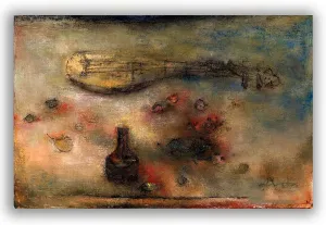 Zao Wou-Ki Poster "Still life at Biba " Famous Painting Giclee Print On Canvas Abstract Canvas Wall Art for Living Room 20x31cm Frameless