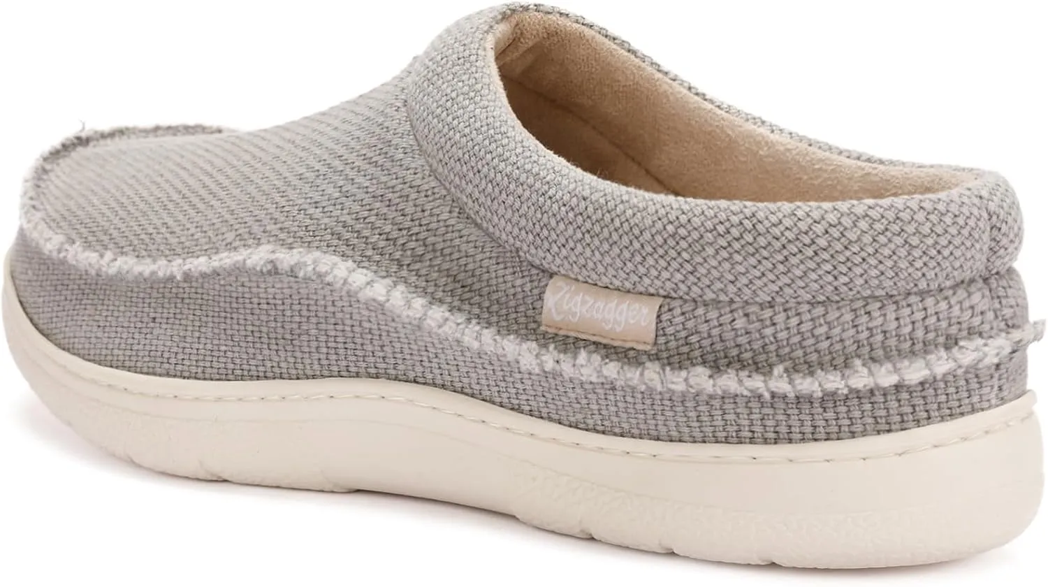 Zigzagger Mens Canvas Slip on House Slippers Indoor Outdoor