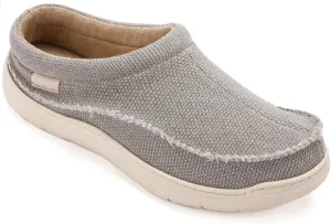 Zigzagger Mens Canvas Slip on House Slippers Indoor Outdoor